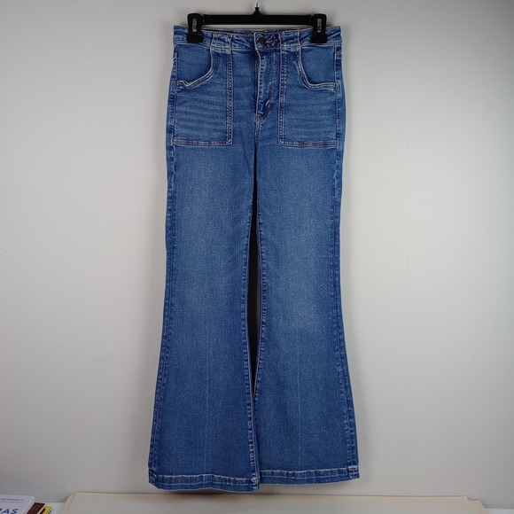 American Eagle Outfitters Denim - American Eagle Womens 6 Blue High Waisted Next Level Stretch Flare Artist Jeans